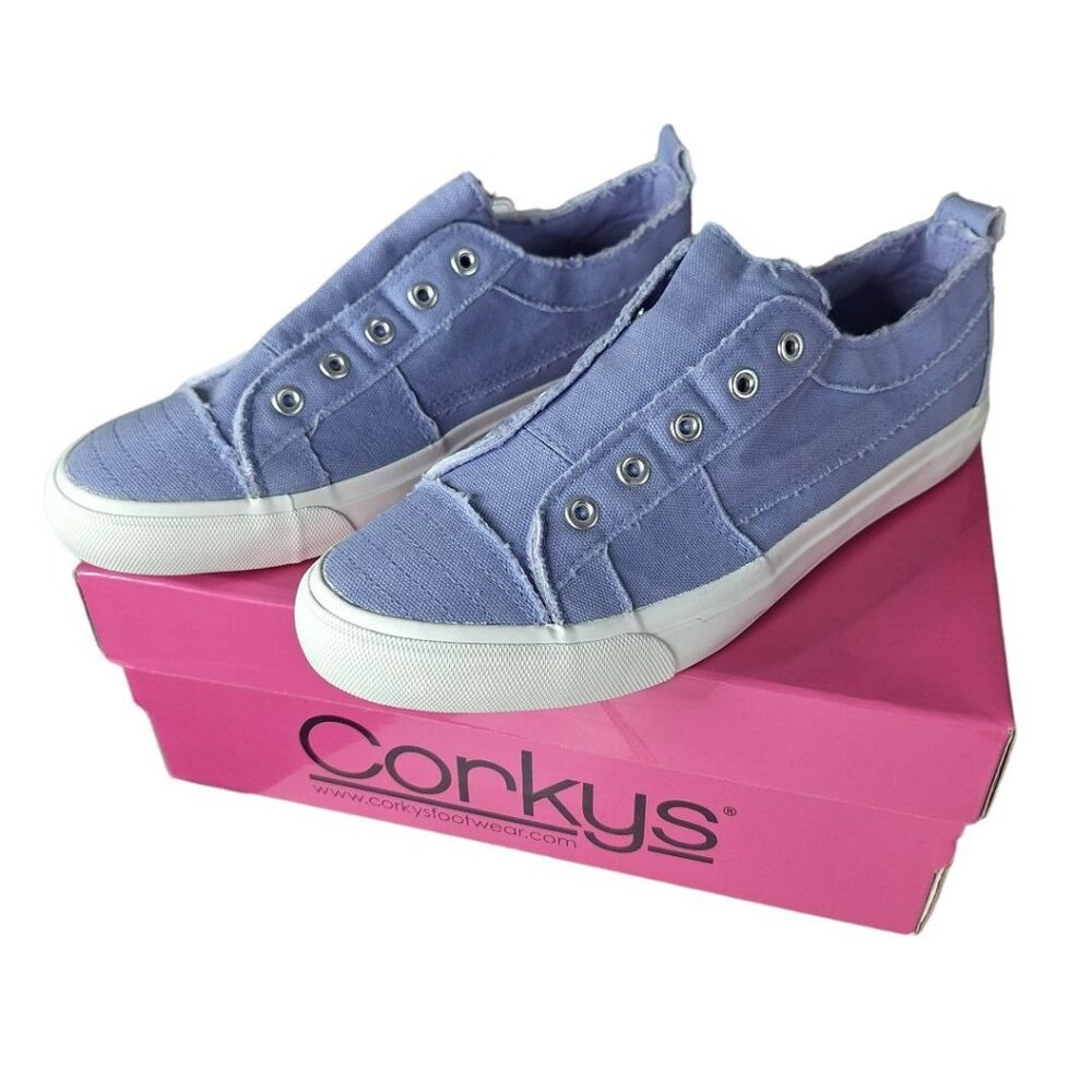Corkys Footwear‎ Lilac Purple Babalu Floral Womens Size 9 Slip On Sneaker Shoes